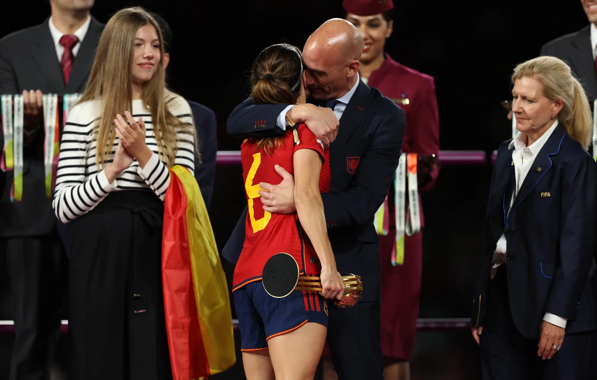 Spanish Football Federation President Accused of Non Consensual Kiss