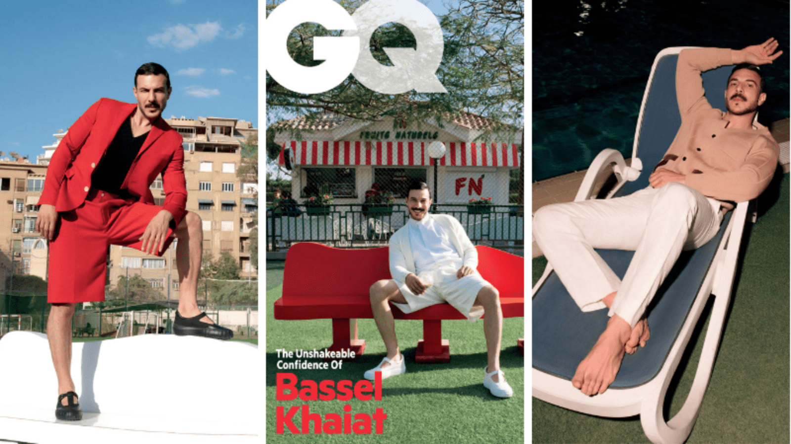 Bassel Khaiat Slays the cover of GQ Middle East in Fendi, Alexander McQueen, and Versace